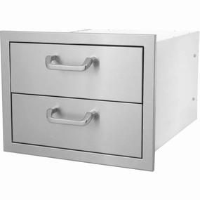 Heat Grills HTXDRAWER2DR Double Drawer, 17X12.5H Barbeque Grill Accessories,grill tool set