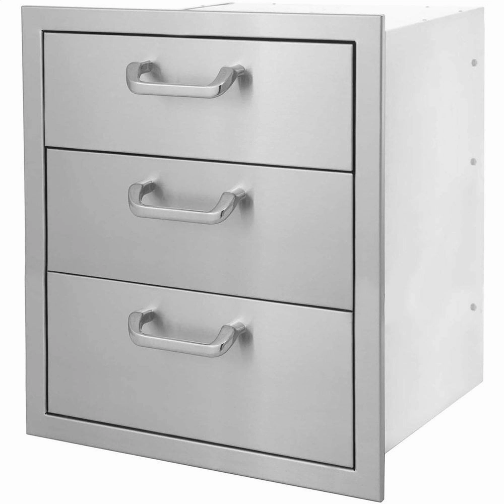 Heat Grills HTXDRAWER3DR Triple Drawer, 17X24H Storage,outdoor grill storage cabinet