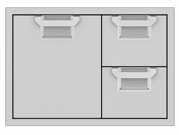 Hestan AESDR30RD Aspire Series - 30" Combo Door/Drawer - Matador / Red Storage,outdoor grill storage cabinet