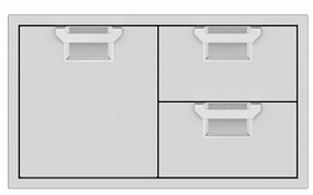 Hestan AESDR36BK Aspire Series - 36" Combo Door/Drawer - Stealth / Black Barbeque Grill Accessories,grill tool set