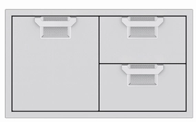 Hestan AESDR36OR Aspire Series - 36" Combo Door/Drawer - Citra / Orange Storage,outdoor grill storage cabinet