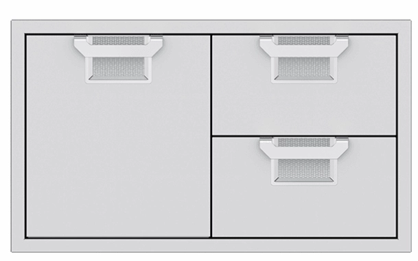 Hestan AESDR36OR Aspire Series - 36" Combo Door/Drawer - Citra / Orange Storage,outdoor grill storage cabinet