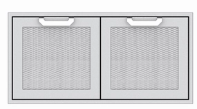 Hestan AGAD42DG Hestan 42" Double Access Doors Agad - Dark Grey (Custom Color: Pacific Fog) Storage,outdoor grill storage cabinet