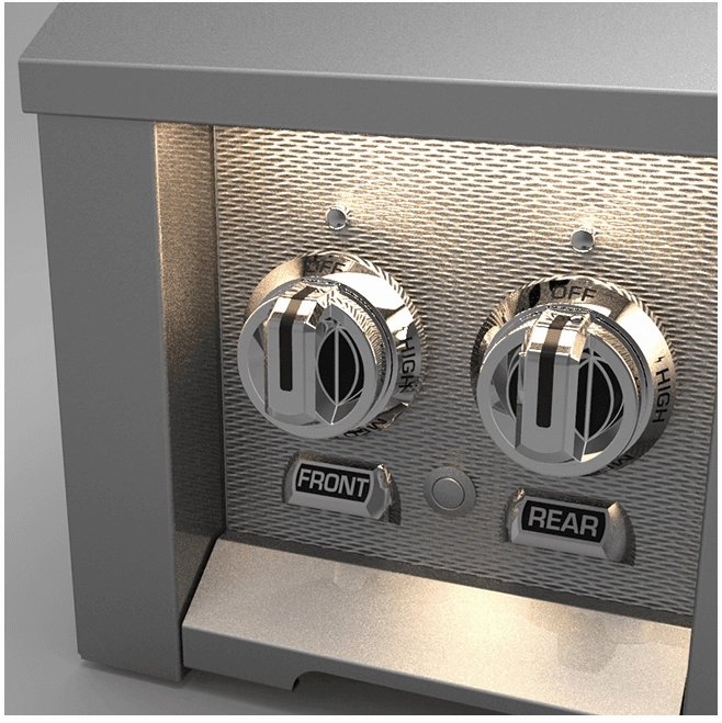 Hestan AGB121NGBU Hestan 12" Natural Gas Single Side Burner For Built In Grill Agb12 - Blue (Custom Color: Prince)