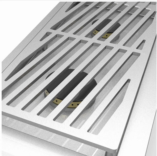 Hestan AGB121NGDG Hestan 12" Natural Gas Single Side Burner For Built In Grill Agb12 - Dark Grey (Custom Color: Pacific Fog)