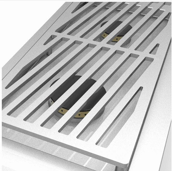 Hestan AGB121NGOR Hestan 12" Natural Gas Single Side Burner For Built In Grill Agb12 - Orange (Custom Color: Citra)