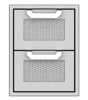 Hestan AGDR16DG Hestan 16" Double Drawers Agdr - Dark Grey (Custom Color: Pacific Fog) Storage,outdoor grill storage cabinet