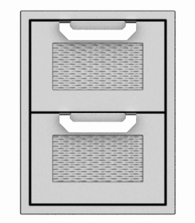 Hestan AGDR16DG Hestan 16" Double Drawers Agdr - Dark Grey (Custom Color: Pacific Fog) Storage,outdoor grill storage cabinet