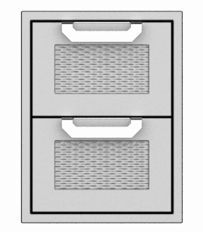 Hestan AGDR16OR Hestan 16" Double Drawers Agdr - Orange (Custom Color: Citra) Barbeque Grill Accessories,grill tool set