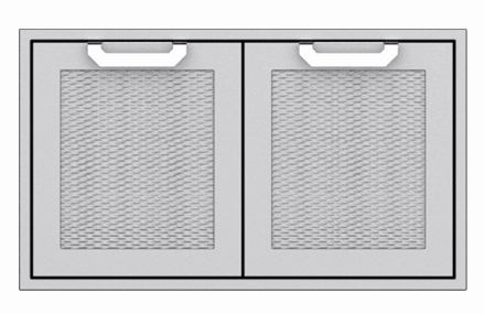 Hestan AGLP36DG Hestan 36" Double Sealed Pantry Storage Doors Aglp - Dark Grey (Custom Color: Pacific Fog) Storage,outdoor grill storage cabinet