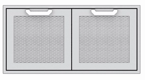 Hestan AGSD42BK Hestan 42" Double Storage Doors Agsd - Black (Custom Color: Stealth) Storage,outdoor grill storage cabinet