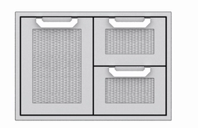 Hestan AGSDR30BK Hestan 30" Double Drawer / Storage Door Combination Agsdr - Black (Custom Color: Stealth) Storage,outdoor grill storage cabinet