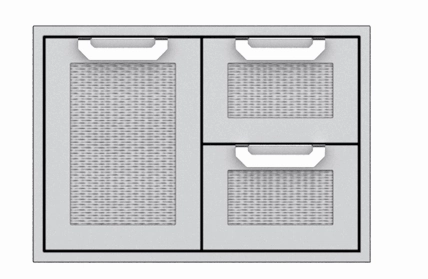 Hestan AGSDR30DG Hestan 30" Double Drawer / Storage Door Combination Agsdr - Dark Grey (Custom Color: Pacific Fog) Storage,outdoor grill storage cabinet
