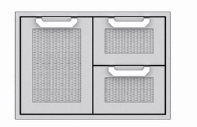 Hestan AGSDR30DG Hestan 30" Double Drawer / Storage Door Combination Agsdr - Dark Grey (Custom Color: Pacific Fog) Storage,outdoor grill storage cabinet