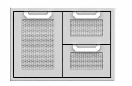 Hestan AGSDR30RD Hestan 30" Double Drawer / Storage Door Combination Agsdr - Red (Custom Color: Matador) Storage,outdoor grill storage cabinet