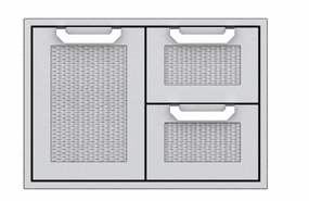Hestan AGSDR30WH Hestan 30" Double Drawer / Storage Door Combination Agsdr - White (Custom Color: Froth) Storage,outdoor grill storage cabinet