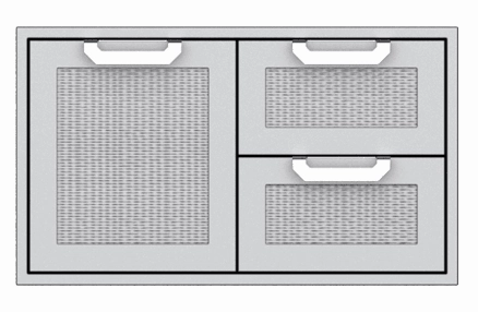 Hestan AGSDR36YW Hestan 36" Double Drawer / Storage Door Combination Agsdr - Yellow (Custom Color: Sol) Storage,outdoor grill storage cabinet