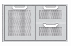 Hestan AGSDR36YW Hestan 36" Double Drawer / Storage Door Combination Agsdr - Yellow (Custom Color: Sol) Storage,outdoor grill storage cabinet