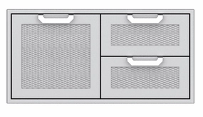 Hestan AGSDR42BU Hestan 42" Double Drawer / Storage Door Combination Agsdr - Blue (Custom Color: Prince) Storage,outdoor grill storage cabinet