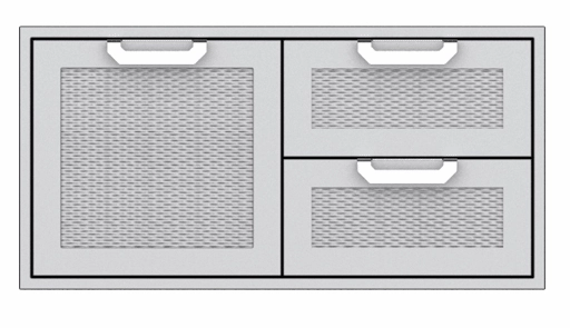 Hestan AGSDR42DG Hestan 42" Double Drawer / Storage Door Combination Agsdr - Dark Grey (Custom Color: Pacific Fog) Storage,outdoor grill storage cabinet