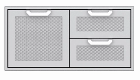 Hestan AGSDR42GG Hestan 42" Double Drawer / Storage Door Combination Agsdr - Dark Grey (Custom Color: Pacific Fog) Barbeque Grill Accessories,grill tool set