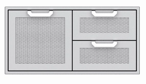 Hestan AGSDR42RD Hestan 42" Double Drawer / Storage Door Combination Agsdr - Red (Custom Color: Matador) Barbeque Grill Accessories,grill tool set