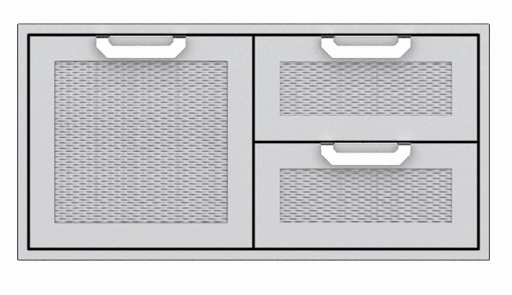 Hestan AGSDR42RD Hestan 42" Double Drawer / Storage Door Combination Agsdr - Red (Custom Color: Matador) Storage,outdoor grill storage cabinet