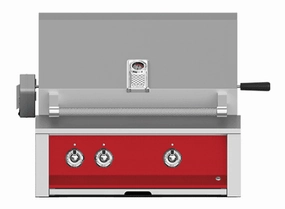 Hestan EABR30LPRD Aspire Series - 30" Liquid Propane Built In Grill W/ U-Burners And Rotisserie - Matador / Red Barbeque Grills,outdoor bbq grill