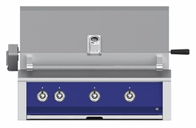 Hestan EABR36NGBU Aspire Series - 36" Natural Gas Built In Grill W/ U-Burners And Rotisserie - Prince / Blue Natural Gas Barbeque Grills,natural gas outdoor grill