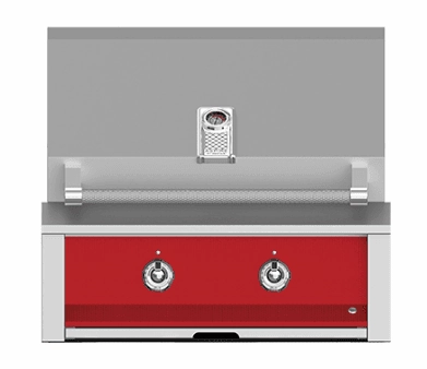 Hestan EMB30LPRD Aspire Series - 30" Liquid Propane Built In Grill W/ U-Burner And Sear Burner - Matador / Red Liquid Propane Barbeque Grills,propane gas grill