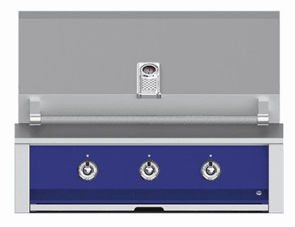 Hestan EMB36LPBU Aspire Series - 36" Liquid Propane Built In Grill W/ U-Burners And Sear Burner - Prince / Blue Barbeque Grills,outdoor bbq grill