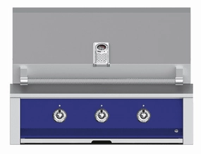 Hestan EMB36NGBU Aspire Series - 36" Natural Gas Built In Grill W/ U-Burners And Sear Burner - Prince / Blue Barbeque Grills,outdoor bbq grill