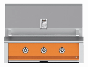 Hestan EMB36NGOR Aspire Series - 36" Natural Gas Built In Grill W/ U-Burners And Sear Burner - Citra / Orange Natural Gas Barbeque Grills,natural gas outdoor grill