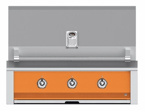 Hestan EMB36NGOR Aspire Series - 36" Natural Gas Built In Grill W/ U-Burners And Sear Burner - Citra / Orange Barbeque Grills,outdoor bbq grill