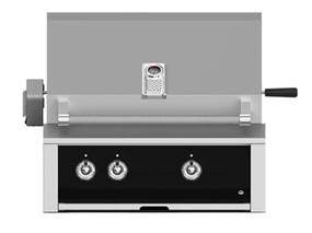 Hestan EMBR30LPBK Aspire Series - 30" Liquid Propane Built In Grill W/ U-Burner, Sear Burner And Rotisserie - Stealth / Black Barbeque Grills,outdoor bbq grill