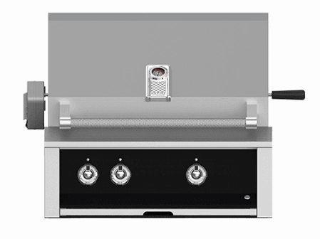 Hestan EMBR30LPBK Aspire Series - 30" Liquid Propane Built In Grill W/ U-Burner, Sear Burner And Rotisserie - Stealth / Black Liquid Propane Barbeque Grills,propane gas grill