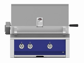 Hestan EMBR30LPBU Aspire Series - 30" Liquid Propane Built In Grill W/ U-Burner, Sear Burner And Rotisserie - Prince / Blue Barbeque Grills,outdoor bbq grill
