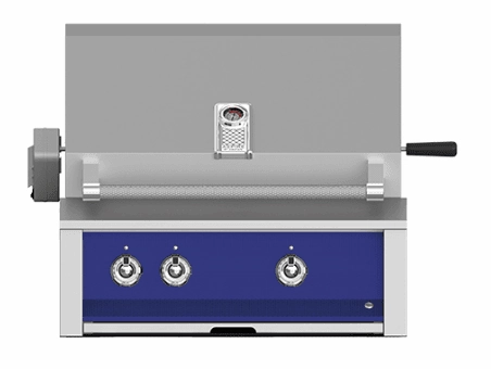 Hestan EMBR30LPBU Aspire Series - 30" Liquid Propane Built In Grill W/ U-Burner, Sear Burner And Rotisserie - Prince / Blue Barbeque Grills,outdoor bbq grill