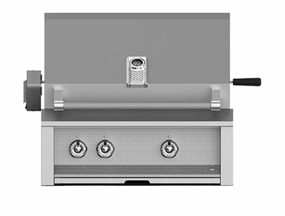 Hestan EMBR30NG Aspire Series - 30" Natural Gas Built In Grill W/ U-Burner, Sear Burner And Rotisserie - Steeletto / Stainless Steel Barbeque Grills,outdoor bbq grill