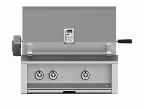 Hestan EMBR30NG Aspire Series - 30" Natural Gas Built In Grill W/ U-Burner, Sear Burner And Rotisserie - Steeletto / Stainless Steel Natural Gas Barbeque Grills,natural gas outdoor grill