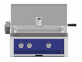 Hestan EMBR30NGBU Aspire Series - 30" Natural Gas Built In Grill W/ U-Burner, Sear Burner And Rotisserie - Prince / Blue Natural Gas Barbeque Grills,natural gas outdoor grill