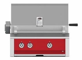 Hestan EMBR30NGRD Aspire Series - 30" Natural Gas Built In Grill W/ U-Burner, Sear Burner And Rotisserie - Matador / Red Natural Gas Barbeque Grills,natural gas outdoor grill