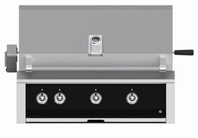 Hestan EMBR36LPBK Aspire Series - 36" Liquid Propane Built In Grill W/ U-Burners, Sear Burner And Rotisserie - Stealth / Black Barbeque Grills,outdoor bbq grill