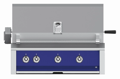 Hestan EMBR36LPBU Aspire Series - 36" Liquid Propane Built In Grill W/ U-Burners, Sear Burner And Rotisserie - Prince / Blue Barbeque Grills,outdoor bbq grill
