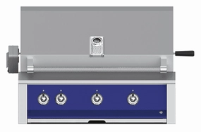 Hestan EMBR36NGBU Aspire Series - 36Natural Gas Built In Grill W/ U-Burners, Sear Burner And Rotisserie - Prince / Blue Natural Gas Barbeque Grills,natural gas outdoor grill