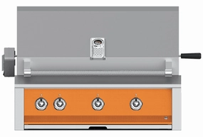 Hestan EMBR36NGOR Aspire Series - 36" Natural Gas Built In Grill W/ U-Burners, Sear Burner And Rotisserie - Citra / Orange Barbeque Grills,outdoor bbq grill
