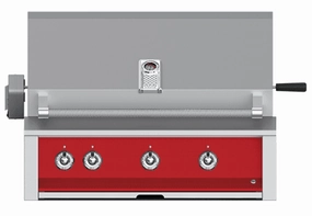 Hestan EMBR36NGRD Aspire Series - 36" Natural Gas Built In Grill W/ U-Burners, Sear Burner And Rotisserie - Matador / Red Barbeque Grills,outdoor bbq grill
