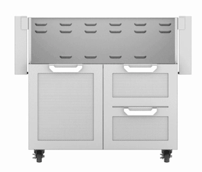 Hestan GCR36BK Hestan 36" Tower Cart With Double Drawer And Door Gcr36 - Black (Custom Color: Stealth) Barbeque Grill Accessories,grill tool set