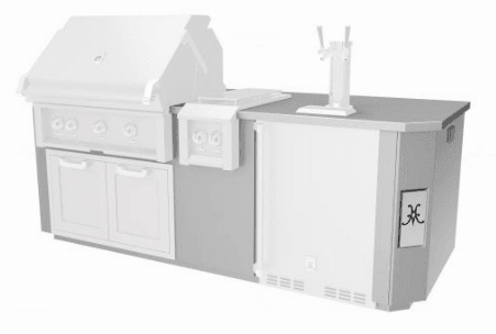 Hestan GESB08 Hestan 8 Foot Entertainment Suite With Grill And Raised Bar For Customer Installed Countertop Islands,bbq grill island kit