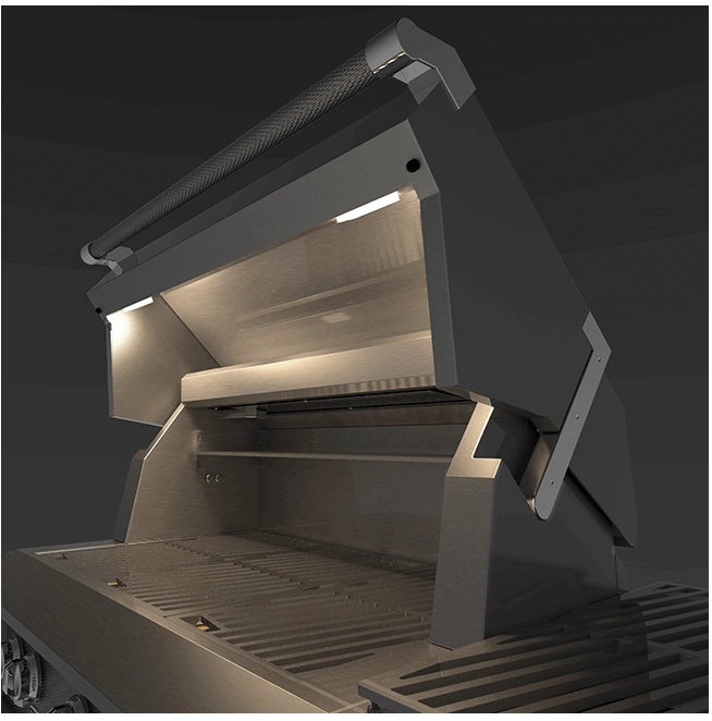 Hestan GMBR36CX2LPDG Hestan 36" Liquid Propane Gas Deluxe Freestanding Grill And Cart W/ Double Side Burner Gmbr36Cx2 - Dark Grey (Custom Color: Pacific Fog)